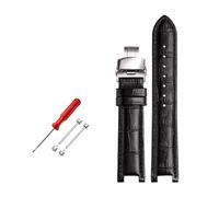 ROWCES Leather Watch Wristband 22 * 13mm / 20 * 11mm Notched Watch Strap Men's Watch Accessories, 22mm - 13mm