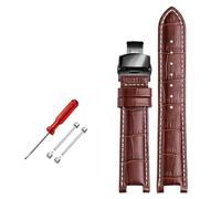 ROWCES Leather Watch Wristband 22 * 13mm / 20 * 11mm Notched Watch Strap Men's Watch Accessories, 22mm - 13mm