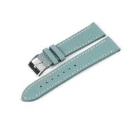 ROWCES Litchi Pattern Soft Leather Watch Strap 16mm - 22mm Watch Wristband for Watch Accessories, Green, 17mm