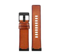 ROWCES Metal Interface Retro Leather Watch Strap 24mm 26mm 28mm Watch Bracelet Men's Watch Replacement Wristband, 28mm