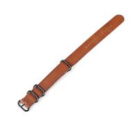ROWCES Nato Leather Watch Strap 14mm 20mm 22mm 24mm Watch Replacement Wristbands Men's Watch Accessories, 16mm