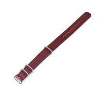 ROWCES Nato Leather Watch Strap 14mm 20mm 22mm 24mm Watch Replacement Wristbands Men's Watch Accessories, 16mm