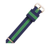 ROWCES Nato Nylon Watch Band 12mm - 22mm Nylon Striped Watch Strap Watch Replacement Wristband, 16mm
