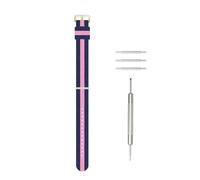 ROWCES Nylon Striped Watchband 10mm - 20mm Waterproof Canvas Watch Strap for Men Women Watch Accessories, 10mm