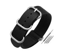 ROWCES Nylon Watch Strap 16mm - 26mm Watch Band Waterproof Watch Strap Solid Color Watch Replacement Wristband + Installation Tools, 26mm