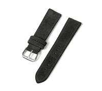 ROWCES Soft Suede Leather Watch Band 18mm 20mm 22mm 24mm Quick Release Watch Wristband, Black, 18mm