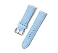 ROWCES Soft Suede Leather Watch Band 18mm 20mm 22mm 24mm Quick Release Watch Wristband, Light Blue, 18mm