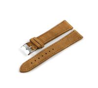 ROWCES Suede Leather Watch Band 18mm 20mm 22mm Watch Strap Stainless Steel Buckle for Men Women Watchband, Brown, 18mm
