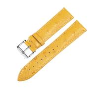 ROWCES Universal Leather Watch Strap Ostrich Pattern Leather Watch Wristband 12mm - 24mm Watch Replacement Accessories, 15mm