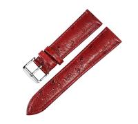 ROWCES Universal Leather Watch Strap Ostrich Pattern Leather Watch Wristband 12mm - 24mm Watch Replacement Accessories, 17mm