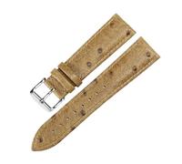 ROWCES Universal Leather Watch Strap Ostrich Pattern Leather Watch Wristband 12mm - 24mm Watch Replacement Accessories, 17mm