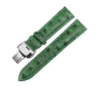 ROWCES Universal Ostrich Pattern Leather Watch Strap 12mm - 24mm Watch Wristband Watch Replacement Accessories, 20mm