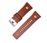 ROWCES Vintage Brown Leather Watch Strap 28mm Watchband with Nail Men's Watch Replacement Wristband Watch Accessories, 28mm