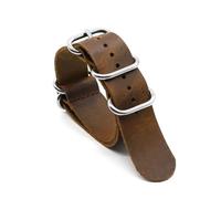 ROWCES Vintage Leather Watch Strap 18mm - 24mm Nato Watch Wristband for Men's Watch Replacement Accessories, 20mm