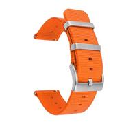 ROWCES Weave Nylon Watch Strap 18mm 20mm 22mm 24mm Watch Band Men Women Quick Release Waterproof Watch Bracelet, Orange, 22mm
