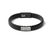 Rowdy Parrot Spartan Genuine StormSilk™ Tactical Rubber Bracelet with Stainless Steel USA Flag & Magnetic Closure - Supports Pairing Military Veterans & K-9 Dog Companions, M/S, Silicone, no gemstone