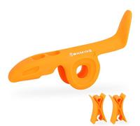 ROWELL Violin Bow Holder for Practice- Silicone Hand Position Corrector Non-Slip Teaching Tool for Beginners Students Improve Bow Grip & Posture Violin Teaching Aid With 2 Bow Stopper Orange
