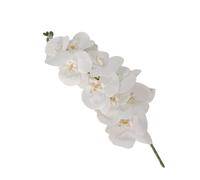rowen homes Artificial Faux Orchid Flower Single Stem - Realistic White Orchid Bouquet, Floral Arrangement for Wedding, Party or Home Decorations - Luxury Interiors