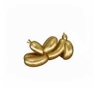 rowen homes Patrice Gold Stretching Balloon Dog Sculpture (25.5x16cm) - Decorative Glossy Modern Art Ornament, Playful Home Figurine for Shelves & Tables - Luxury Interiors