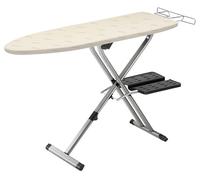 Rowenta IB9100 Pro Compact Professional Space Saving Folding Ironing Board 4-Leg with Hanger Racks and Cotton Cover, 18 54-Inch, Beige, Metal, 18" x 54"