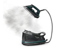 Rowenta Iron for Clothes, High Pressure Steamer Iron with Boiler System, 400 Steam Holes, Vertical Steaming, 37oz Tank, Stainless Steel Soleplate, Auto-Off 1800 watts, Black Green, DG7626