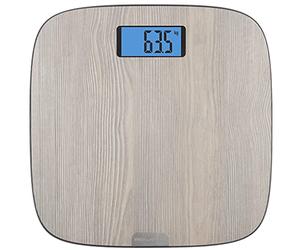 Rowenta Origin Light Wood BS1600 Bathroom Scale with Large Display, Wood Finish, Auto On, Multiple Measurements, 160kg Capacity with 100g Graduation, AAA Batteries Included
