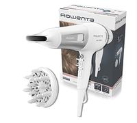 Rowenta Powerline Hair Dryer Ion Function to Reduce Static Electricity Diffuser, 6 Speed/Temperature Settings, Thermal Controller for Hair Protection CV5930F0 White