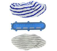 Rowenta Set of 2 Aqua Head Microfibre Wipes ZR009501 Accessory Head and Mop for Aqua X-Force Models, White and Blue