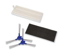 Rowenta Set of 2 Filters and 2 Brushes for Explorer Series 40 and 20 ZR720002 2 Side Brushes and 2 Filters with Allergy Care Filter for Explorer Robot Series 40 and 20, White