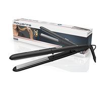 Rowenta SF1810 Express Style Hair Straightener | Two Temperatures (180°C and 210°C) | Ceramic Tourmaline Coating | Extra Long Plates | Quick Heating | Locking System | Black/Silver