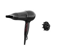 Rowenta x Karl Lagerfeld CV591L Powerline Hair Dryer, 2100 Watt, Ion Booster, Energy-Saving Motor, Cold Air Button, 6 Speed/Temperature Settings, Thermal Control, Black/Red