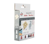 Rowenta ZR003901 Paper Bags and Filter Kit for Compacteo Ergo, City, Mini Space (Pack of 6+2), 1800 W, White