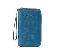 Rowgins Multi-Functional RFID Passport Wallet, Rowgins RFID Passport Holder, Secure Id Card Organizer with Anti-Theft Protection, Slim Leather Cover for Credit Cards, Tickets, and Cash (F)