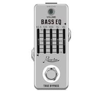 Rowin Bass EQ Pedal - World's Smallest 5-Band Graphic Equalizer for Bass Guitar, Slap/Funk/Rock Tone Shaping, Metal Case, True Bypass
