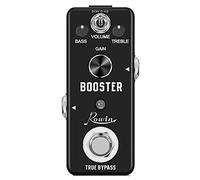 Rowin Guitar Booster Pedal Analogue Micro Boost Pedals for Electric Guitar Pure Signal Amplification with Mini Size True Bypass