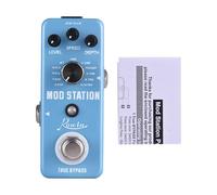 Rowin MOD Station Guitar Effects Pedal with 11 Modes True Bypass Design - Professional Guitar Pedal Effector for Electric Guitar Players with Level Speed Depth Control Knobs 9V Pow