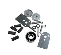 Rowing Exercise Machine Adjustable Limit Bracket Kit With Machined Metal Components Round Discs Black Rubber Bumpers White Blocks For Home Gym