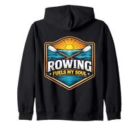 Rowing Fuels My Soul Row Team Athlete Lover Motto Saying Zip Hoodie