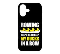 Rowing Helps Me Keep My Ducks in a Row Funny Case for iPhone 17