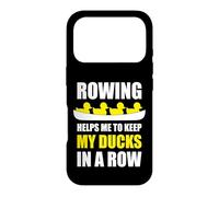 Rowing Helps Me Keep My Ducks in a Row Funny Case for iPhone 17 Pro