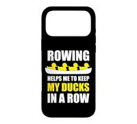 Rowing Helps Me Keep My Ducks in a Row Funny Case for iPhone 17 Pro Max
