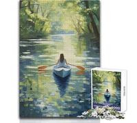 Rowing in Tranquility Adult Jigsaw Puzzles1000 Pieces Fun Brain Training Learning Game Great Unique Surprise Present Size 50x75cm