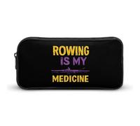 Rowing is My Medicine Pencil Case Pen Box Stationery Bag Makeup Organizer Multifunctional Pouch Holder