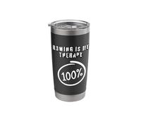 Rowing is My Therapy 100% Funny Rowing Workout Rowing Crew Stainless Steel Insulated Tumbler