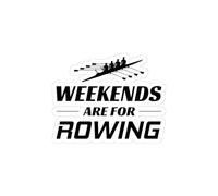 Rowing Lover Sticker - 'Weekends are for Rowing' Vinyl Decal for Crew Teams & Rowing Enthusiasts (3" × 3")