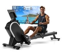 Rowing Machine(2025), CHAOKE Magnetic Rowing Machines for Home 350 LB Weight Capacity, 16 Levels Resistance Row Machine with Dual Slide Rail Space-Saving Vertical Storage, Easy Assembly