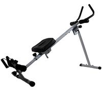 Rowing Machine, 4 in 1 Rowing And Ab Machine with 2 Levels of Workout Resistance, Quiet & Foldable Rower Machine with 3 Adjustable Handle Heights, Row Machine for Home Exercise,Black