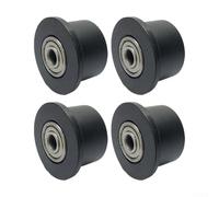 Rowing Machine Bearing Pulley 4 Pack for Abdominal Trainer and Rowing Device with Metal and Plastic Construction Replacement Fitness Equipment Parts for Home Gym Use