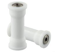 Rowing Machine Bearing Wheel Roller, Metal and Plastic Replacement Part for Fitness Equipment, White, 38.3mm Outer Diameter, 92.3mm Length