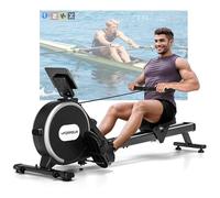 Rowing Machine, DMASUN Upgrade Magnetic Rowing Machines for Home Gym with 16/32 Levels Quiet Resistance - 350LB Capacity Rower Machine with App Compatible & Comfortable Seat, Double Slide Rail